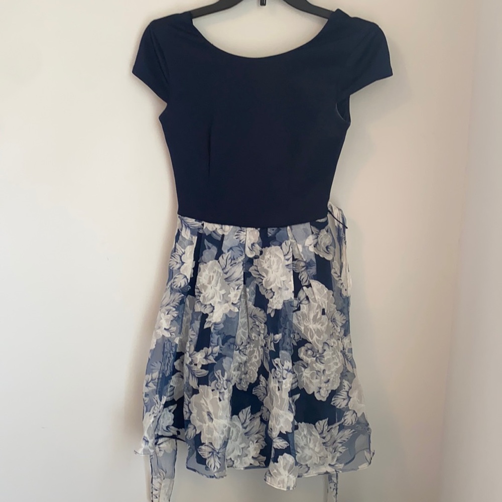 Macys Blue Floral Dress